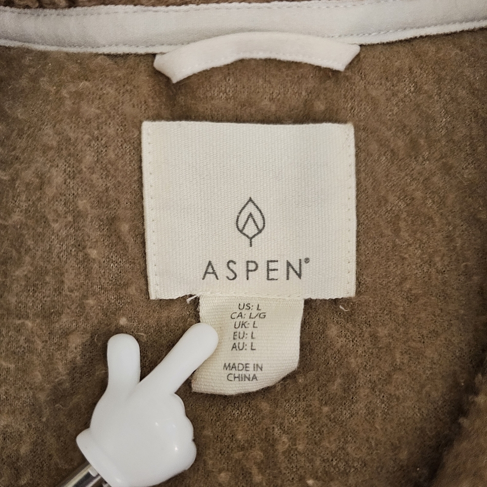 Aspen Teddy Bear Sherpa Fleece Pull Over‎ Quarter Zip Cozy Cabincore - Picture 5 of 9